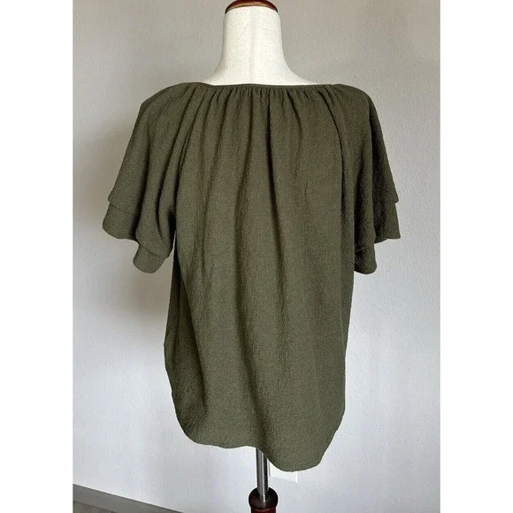Olive Green Women's Top - Picture 11 of 11
